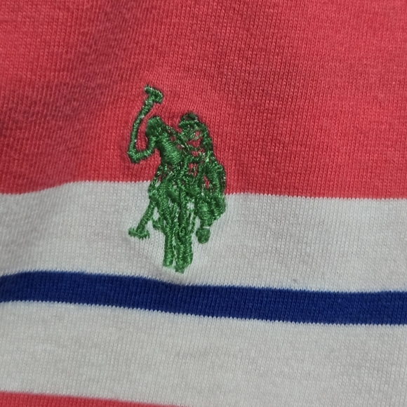 U.S. POLO Assn. Black Label Mens Classic Striped V Neck Cotton Shirt Size XL - Picture 5 of 7